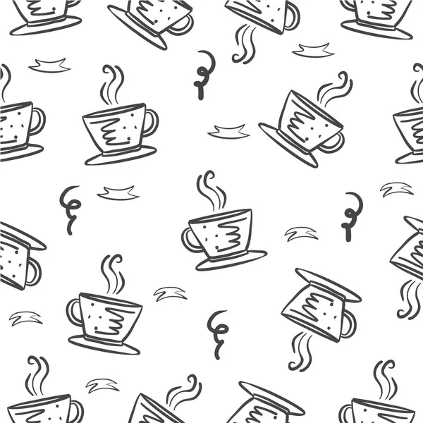 Café mão desenhar doodles estilo —  Vetores de Stock