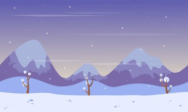 Sahne Dağı'nda kış arka plan oyunu