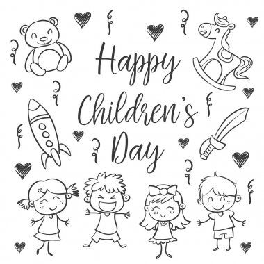 El çizmek çocuk gün stil