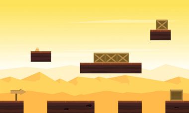 Koleksiyon hisse senedi çöl manzara oyun arka plan