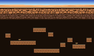 Oyun arka plan üzerinde zemin stili