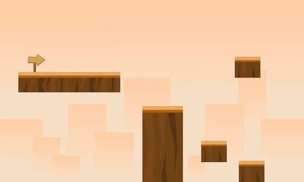 Spiel Hintergrundstil mit Gebäude — Stockvektor