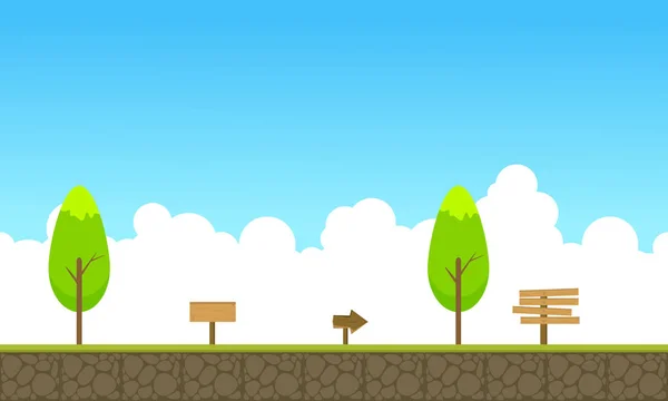 Beleza paisagem jogo fundo estilo —  Vetores de Stock