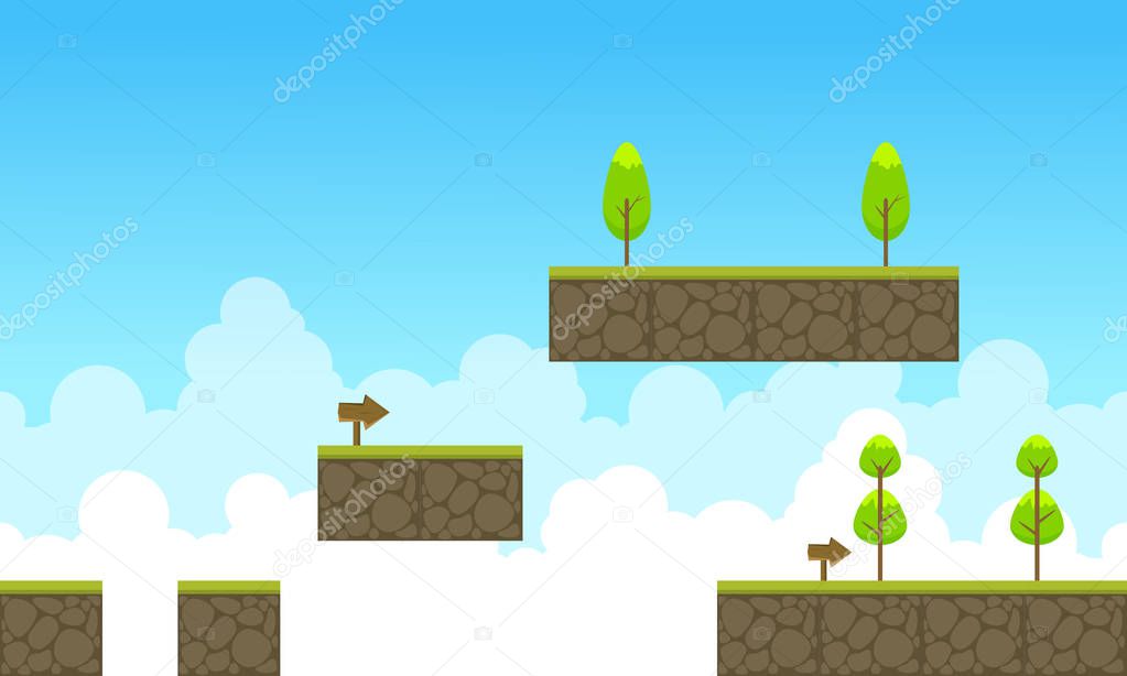Sky landscape background game collection