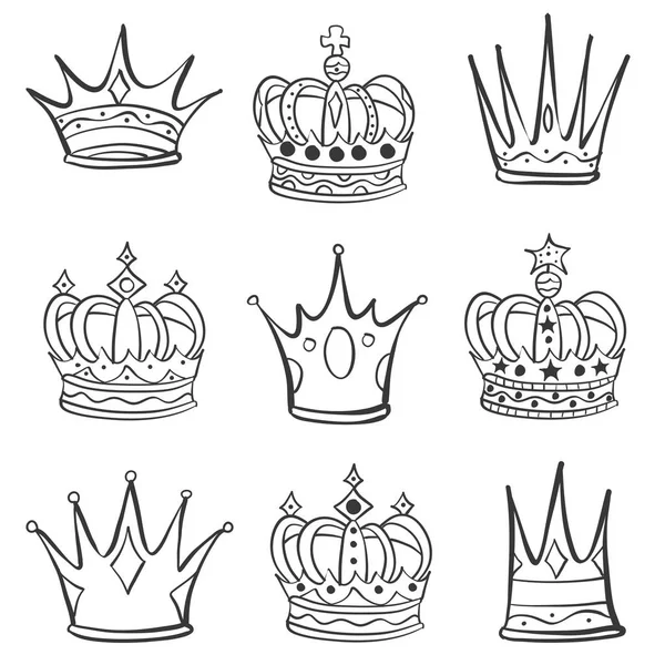 Коллекция короны — стоковый вектор