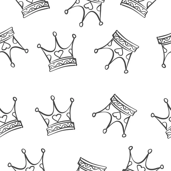 Illustration vectorielle style motif couronne — Image vectorielle