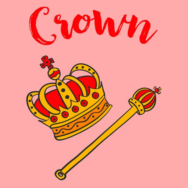 Crown elegant stil vektor konst — Stock vektor