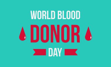 Dünya kan donör gün vektör çizim arka plan