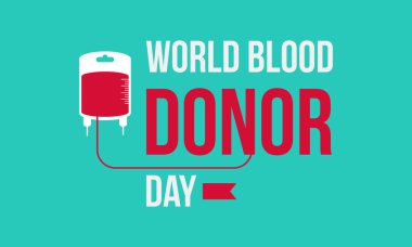 Dünya kan donör gün vektör stili arka plan
