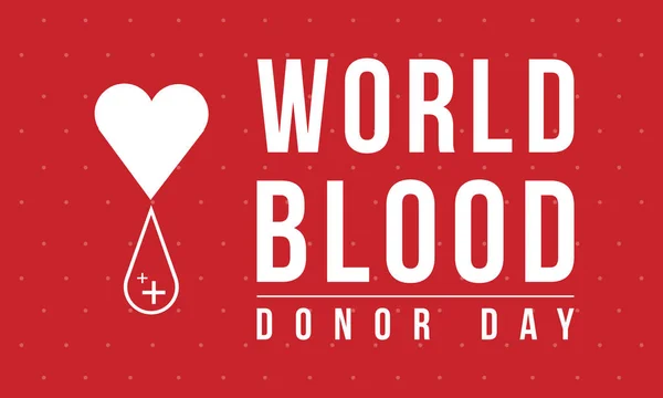 Latar belakang pengumpulan hari donor darah dunia - Stok Vektor