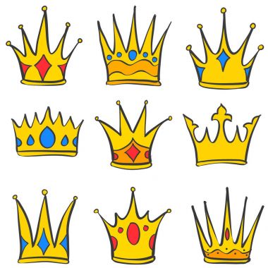 Çeşitli taç zarif tarzı koleksiyonu ayarla