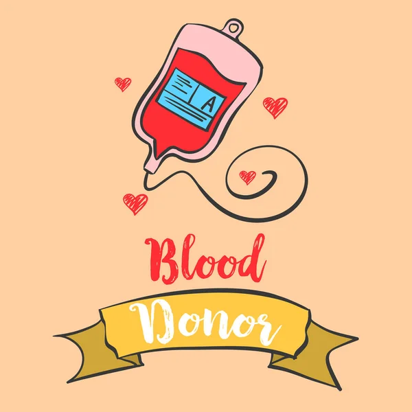 Darah donor hari perayaan vektor seni - Stok Vektor