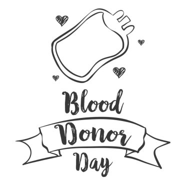 Dünya kan donör gün tasarım el çizmek