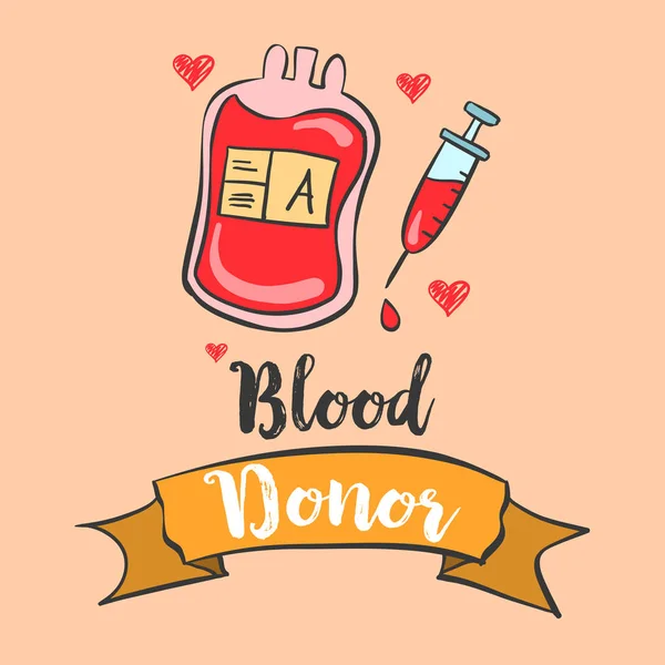 Mendesain koleksi hari donor darah - Stok Vektor