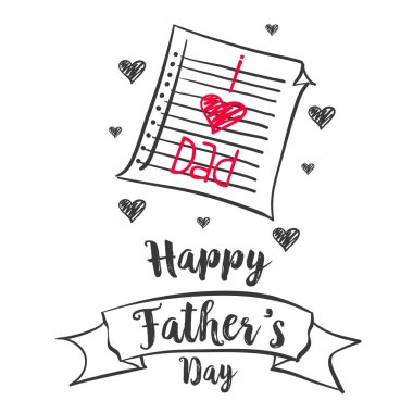 mutlu baba gün vektör çizim