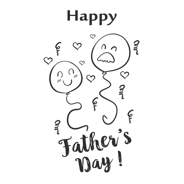 Счастливый день отца рисовать каракули вручную — стоковый вектор