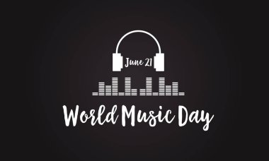 Kutlama dünya müzik günü vektör düz