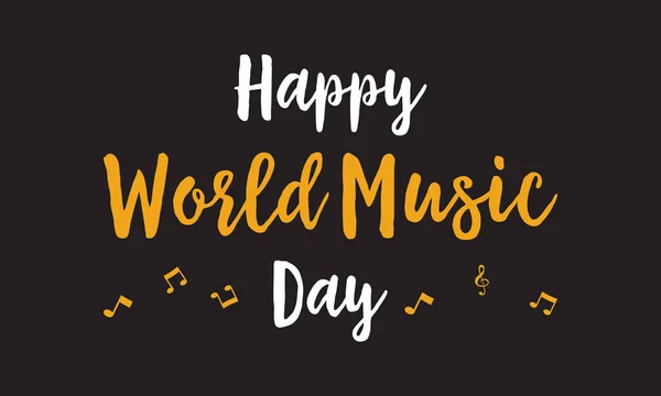 Feliz celebração do dia mundial da música — Vetor de Stock