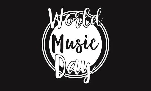 Mundo música dia celebração fundo — Vetor de Stock