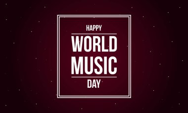 Arka plan dünya müzik günü vektör düz