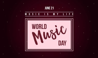 Dünya müzik günü kutlama stil afiş