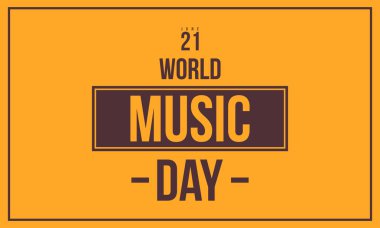 Dünya müzik günü kutlama vektör çizim