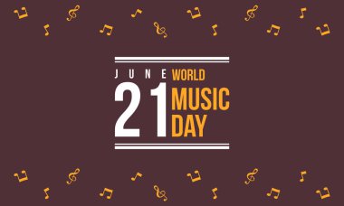 Dünya müzik günü kutlama arka plan