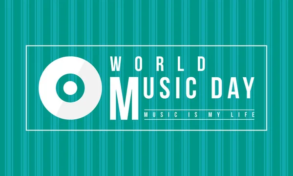 Antecedentes da celebração do dia mundial da música — Vetor de Stock