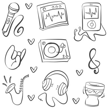 Müzik vektör çizim doodle