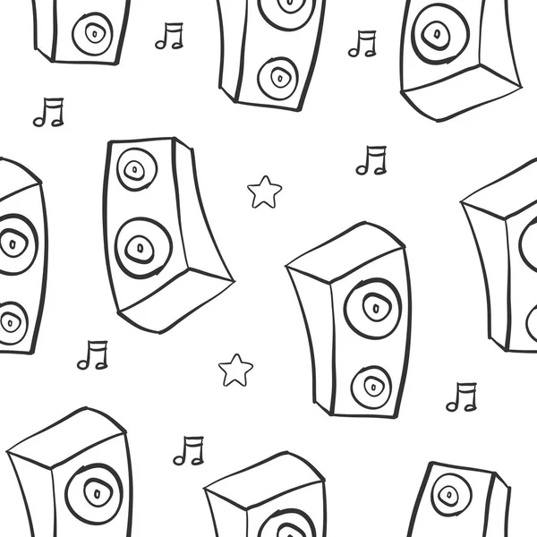 Dibujar a mano patrón de sonido estilo — Vector de stock