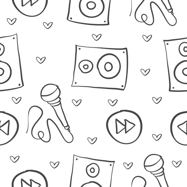 Tema musical doodle style collection — Archivo Imágenes Vectoriales