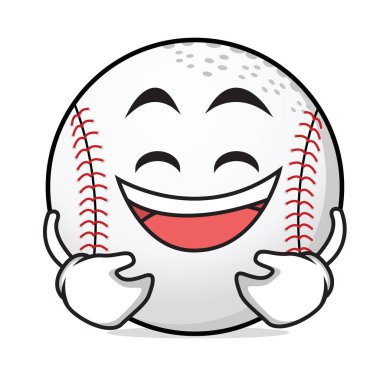 Gülen yüz beyzbol çizgi film karakteri