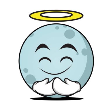 Masum ay karikatür karakter stili