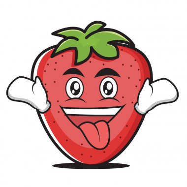 Deli çilek vektör sanat çizim