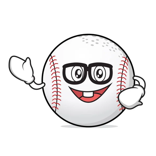 Geek baseball karikatúra jellegű gyűjtemény — Stock Vector