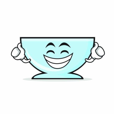 Gurur kase karakter karikatür vektör çizim