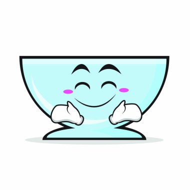 mutlu kase karakter karikatür vektör çizim