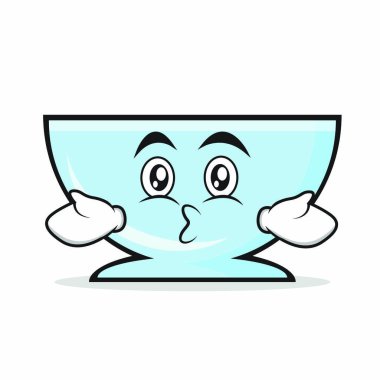 Öpüşme kase karakter karikatür vektör çizim