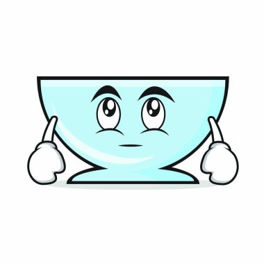 Göz roll kase karakter karikatür vektör çizim