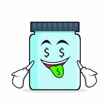 Para ağız kavanoz çizgi film karakteri