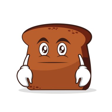 Tarafsız yüz ekmek çizgi film karakteri