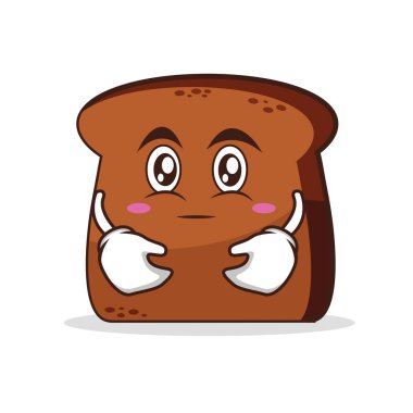 Yüz ekmek çizgi film karakteri sarılma