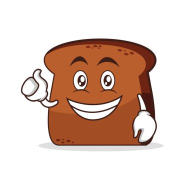 İyimser yüz ekmek çizgi film karakteri