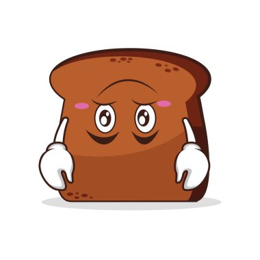 Yorgun yüz ekmek çizgi film karakteri