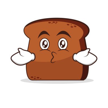 Ekmek karikatür karakter koleksiyonuna öpüşme