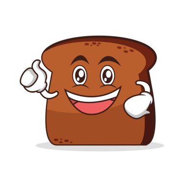 Hevesli ekmek karikatür karakter koleksiyonu