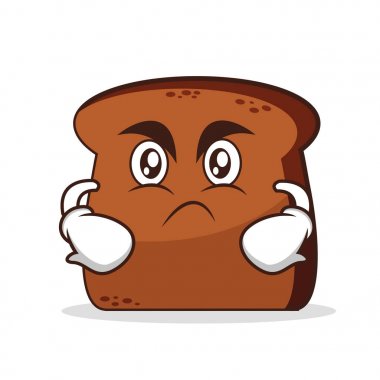 Kızgın yüz ekmek çizgi film karakteri