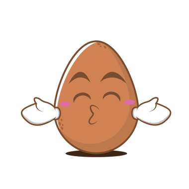 Öpüşme kapalı gözler yumurta çizgi film karakteri