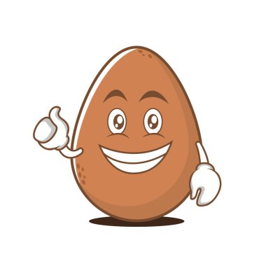 İyimser yüz yumurta çizgi film karakteri