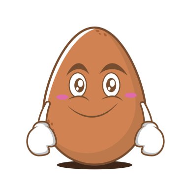 Gülümsemek yüz yumurta çizgi film karakteri